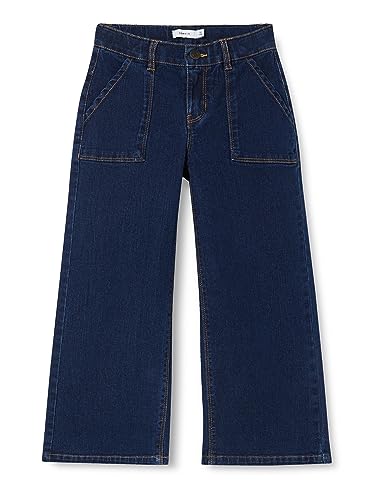 NAME IT Mädchen NKFBELLA Wide Jeans 4167-YI L Jeanshose, Dark Blue Denim, 122 von NAME IT