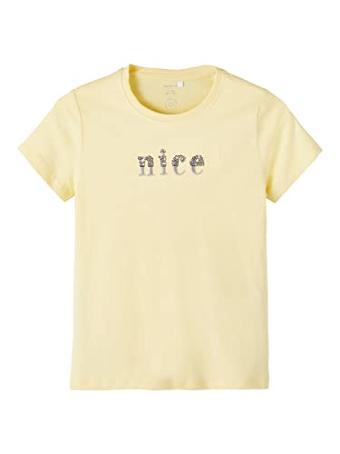 Name It Mädchen NKFHALDI SS TOP Box T-Shirt, Double Cream, 146W / 152L von NAME IT