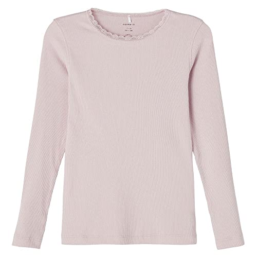 NAME IT Mädchen NKFKAB LS Slim TOP NOOS T-Shirt, Violet Ice, 122/128 von NAME IT