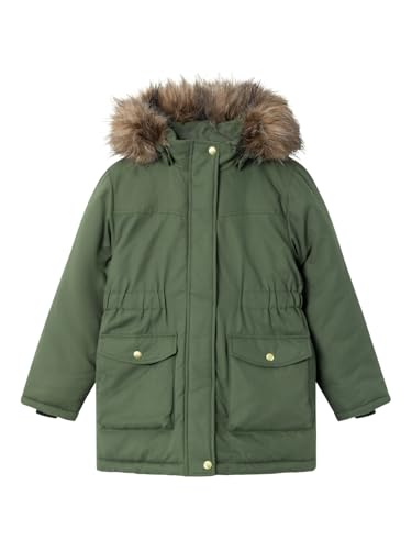 NAME IT Mädchen NKFMASTER Jacket PB Parka, Grün, 128 von NAME IT