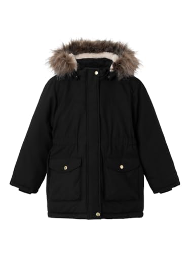 NAME IT Mädchen NKFMASTER Jacket PB Parka, Schwarz, 128 von NAME IT