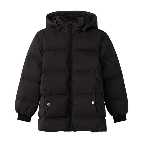 NAME IT Mädchen NKFMELLOW Puffer Jacket TB Pufferjacke, Black, 122 von NAME IT