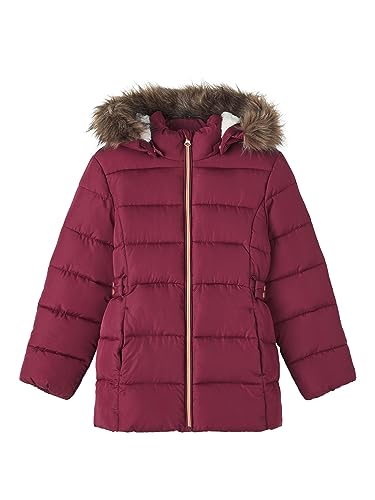 NAME IT Mädchen NKFMERETHE JACKET3 NOOS Jacke, Windsor Wine, 146 von NAME IT