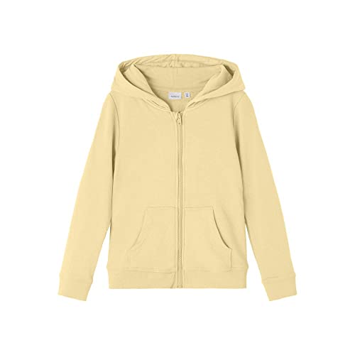 NAME IT Mädchen Nkfnassweat Card W Unb Noos Hoodie Jacke, Double Cream, 122-128 EU von NAME IT