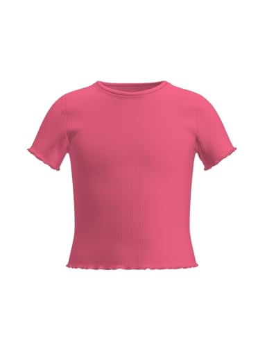 NAME IT Mädchen NKFNORALINA SS Crop TOP NOOS T-Shirt, Camellia Rose, 122/128 cm von NAME IT