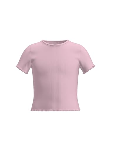 NAME IT Mädchen NKFNORALINA SS Crop TOP NOOS T-Shirt, Parfait Pink, 122/128 cm von NAME IT