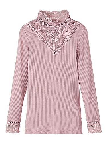 NAME IT Mädchen NKFNURI LS XSL TOP NOOS Langarmshirt, Woodrose, 92 von NAME IT