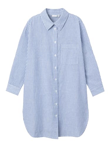 NAME IT Mädchen NKFODA LS Shirtdress Langarmbluse, Serenity, 146/152 cm von NAME IT