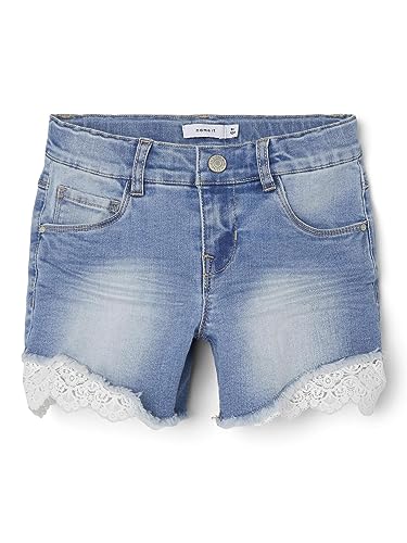 name it Mädchen NKFSALLI DNMTAHA 2629 NOOS Jeans-Shorts, Medium Blue Denim, 110 von NAME IT