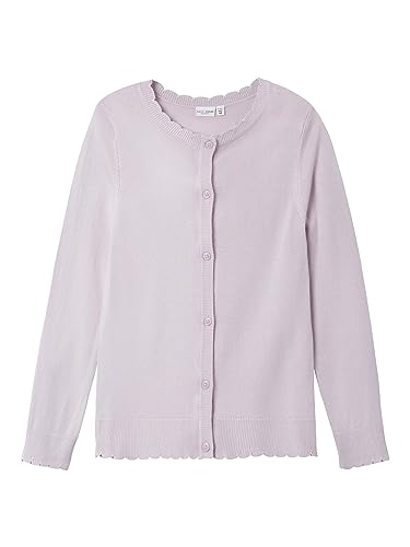 NAME IT Mädchen NKFVAMONE LS Knit Card K NOOS Strickjacke, Orchid Hush, 116 von NAME IT