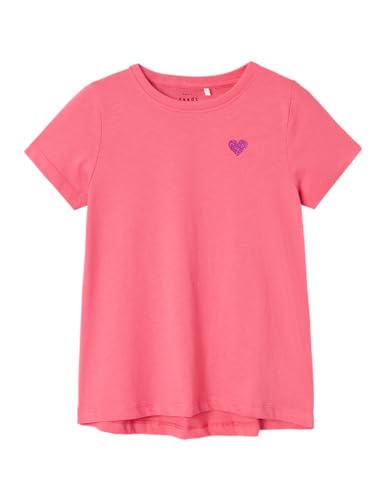 NAME IT Mädchen NKFVIOLINE SS Loose TOP F NOOS T-Shirt, Camellia Rose, 158/164 cm von NAME IT