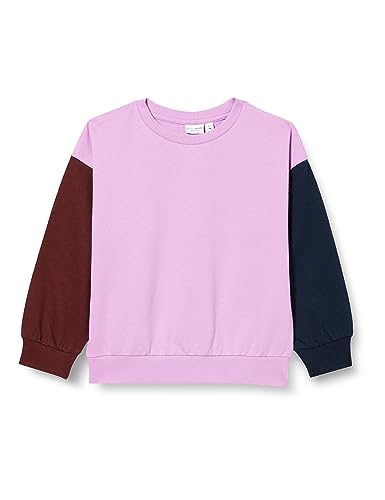 NAME IT Mädchen NKFVISUSAN LS Boxy Sweat UNB L1 Sweatshirt, Violet Tulle, 116 von NAME IT