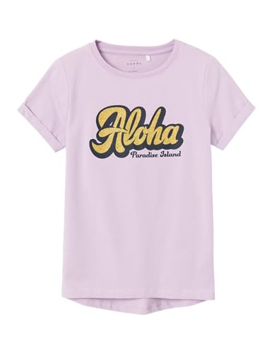 NAME IT Mädchen NKFVIX SS TOP J1 T-Shirt, Dark Sapphire, 158 von NAME IT