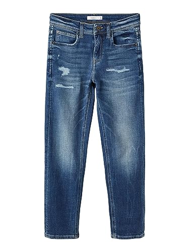 NAME IT Mädchen NKMCHRIS DNMTARDIN 2678 Pant NOOS Hose, Medium Blue Denim, 128 von NAME IT