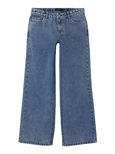 NAME IT Mädchen NLFTOIZZA DNM LW Wide Pant NOOS Jeanshose, Light Blue Denim, 140 von NAME IT