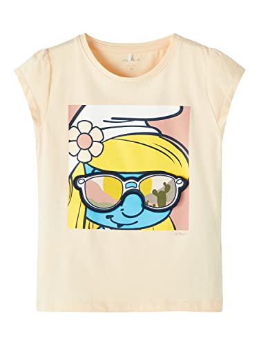 NAME IT Mädchen NMFANI Smurfs SS TOP VDE T-Shirt, Rose Tan, 92 von NAME IT