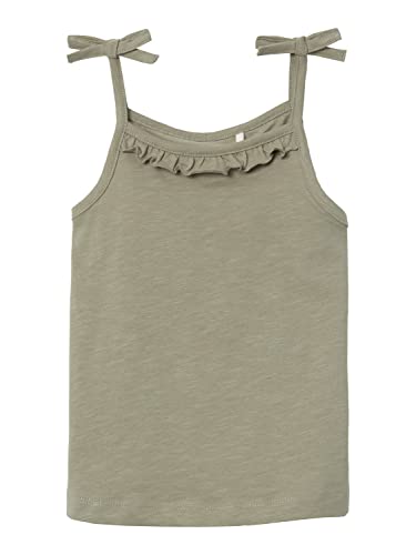 NAME IT Mädchen NMFHELEN Strap TOP T-Shirt, Dried Sage, 98 von NAME IT