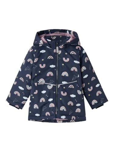 NAME IT Mädchen NMFMAXI Jacket AOP Kurzjacke, Blau, 104 von NAME IT