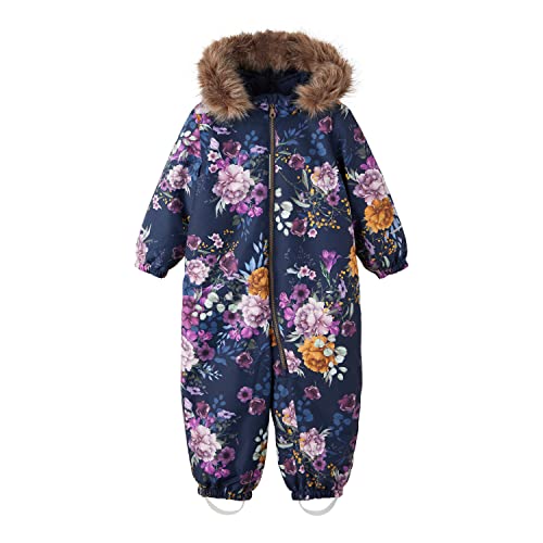 NAME IT Mädchen NMFSNOW10 Suit Flower Dance FO NOOS Jacke, Dark Sapphire, 92 von NAME IT