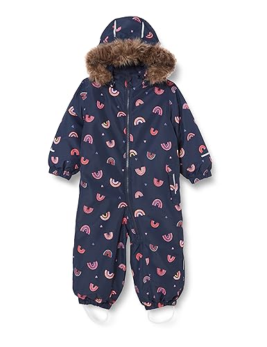 NAME IT Mädchen NMFSNOW10 Suit Rainbow FO Schneeanzug, Dark Sapphire, 98 von NAME IT