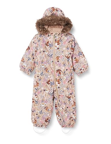 NAME IT Mädchen NMFSNOW10 Suit WILD Flower FO Schneeanzug, Stucco, 92 von NAME IT