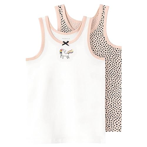 NAME IT Mädchen NMFTANK TOP Evening Sand Hearts NOOS Unterhemden, 110 von NAME IT