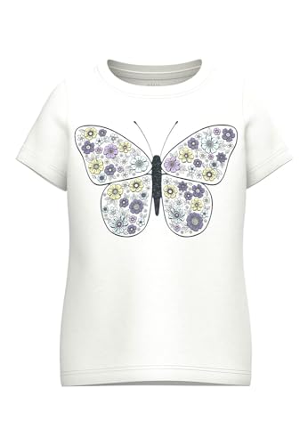 NAME IT Mädchen NMFVEEN SS TOP J1 T-Shirt, Bright White 92 von NAME IT