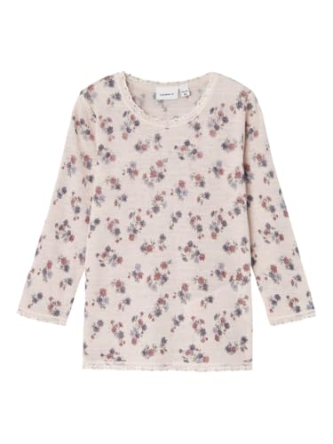 NAME IT Mädchen NMFWANG Wool Needle LS TOP NOOS Langarmshirt 13228432,Snow White,86 von NAME IT