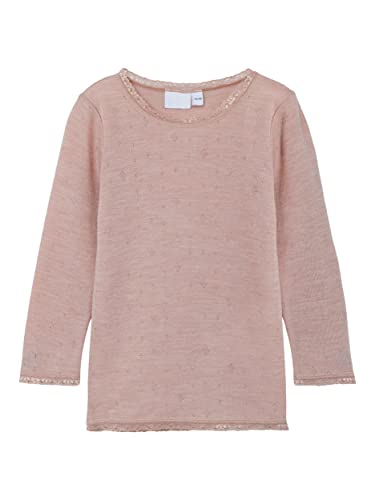 NAME IT Mädchen NMFWANG Wool Needle LS TOP NOOS XXII Langarmshirt, Roebuck, 110 von NAME IT