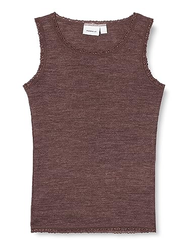 NAME IT Mädchen NMFWANG Wool Needle Tank TOP XXIII Langarmshirt, Peppercorn, 92 von NAME IT