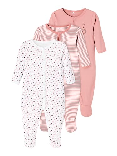 NAME IT Mädchen NBFNIGHTSUIT 3P W/F Dusty Rose NOOS 13194782, Dusty Rose, 92 von NAME IT