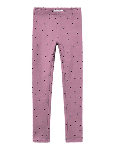 NAME IT Mädchen Nkfdavina AOP SWE Legging Bru Noos, Mauve Orchid, 134 cm von NAME IT