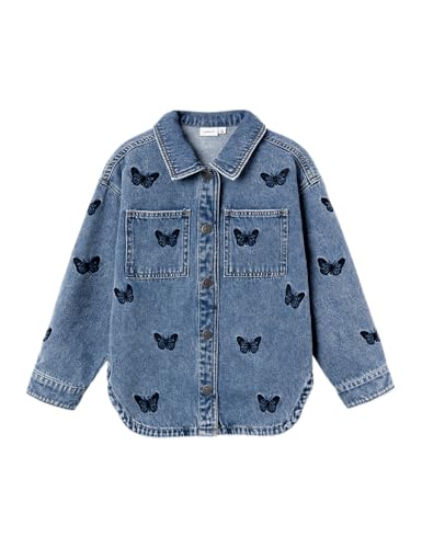 NAME IT Mädchen Nkfelly DNM Jacket 1712-za K Denimjacke, Medium Blue Denim, 152 von NAME IT
