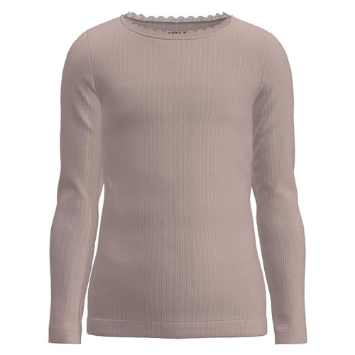 NAME IT Mädchen Nkfkab Ls Slim Top Noos, Sepia Rose, 116 von NAME IT