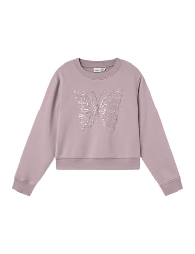 NAME IT Mädchen Nkflova Sh Nreg Sweat Unb Box, Burnished Lilac, 116 EU von NAME IT