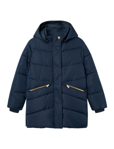 NAME IT Mädchen Nkfmemo Jacket Long Tb Steppjacke, Dark Sapphire, 122 von NAME IT