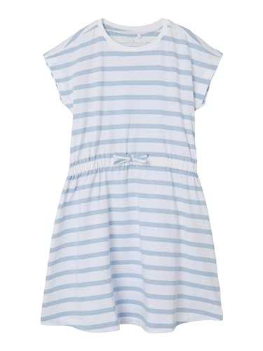 NAME IT Mädchen Nkfmie Ss Dress Noos, Chambray Blue/Stripes:y/D Stripes, 146 von NAME IT