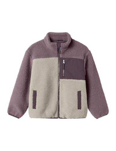 NAME IT Mädchen Nkfmonica Teddy Jacket Block, Peyote, Numeric_140 von NAME IT