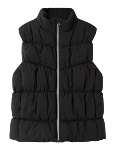 NAME IT Mädchen NKFMORNING Puffer Vest TB Steppweste, Black, 140 von NAME IT
