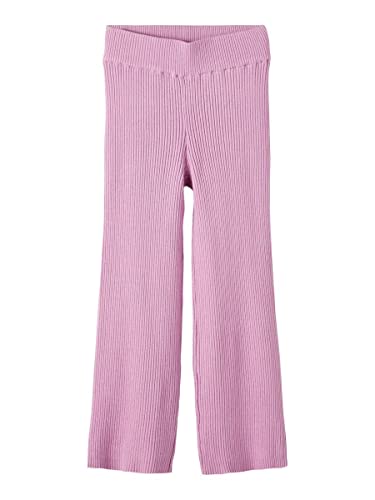 NAME IT Mädchen Nkfnikosta Knit Wide Pant Weite Hose, Smoky Grape, 128 EU von NAME IT