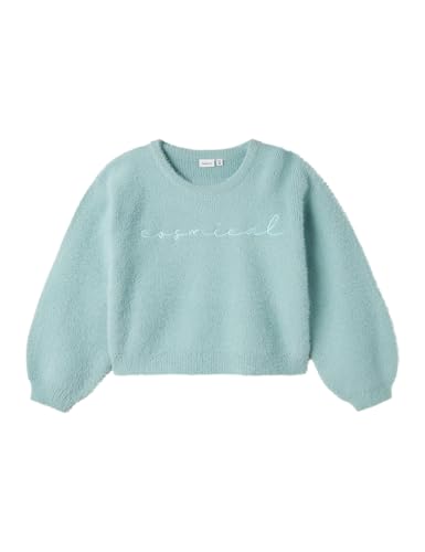NAME IT Mädchen Nkfnirilis Short Boxy Knit Strickpullover, Ether, 134-140 EU von NAME IT