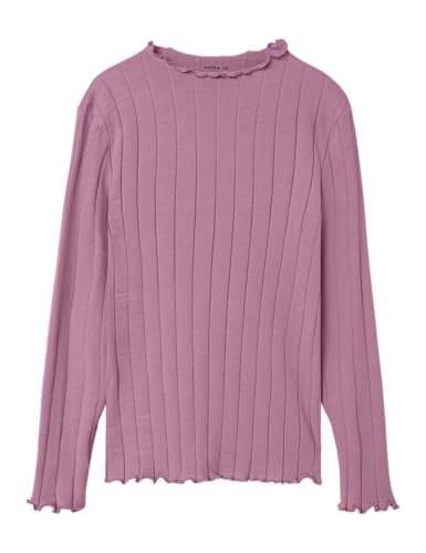 NAME IT Mädchen Nkfnoline Ls Slim Top Noos, Mauve Orchid, 116 von NAME IT