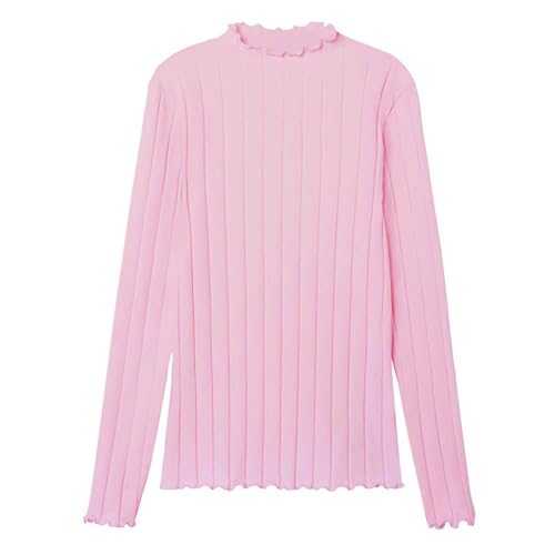 NAME IT Mädchen Nkfnoline Ls Slim Top Noos LangarmShirt, Parfait Pink, 134-140 von NAME IT