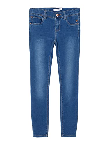 NAME IT Mädchen Nkfpolly Dnmthayers 2482 Swe Pant Noos Jeans, Medium Blue Denim, 158 EU von NAME IT