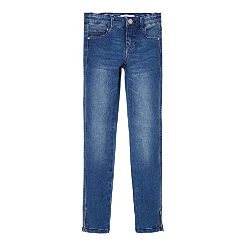 NAME IT Mädchen Nkfpolly Dnmtomo 3676 Pant Noos Hose, Dark Blue Denim, 140 EU von NAME IT