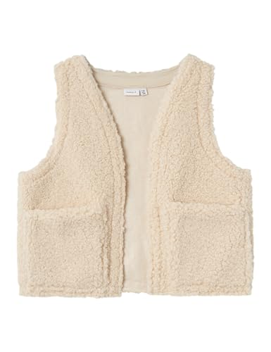 NAME IT Mädchen Nkfriteddy Waistcoat Teddyweste, Summer Sand, 116 von NAME IT