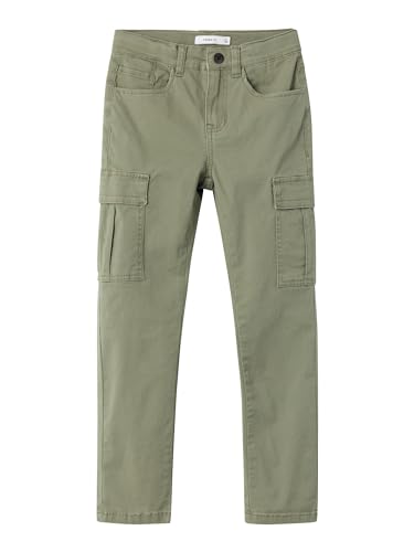 NAME IT Mädchen Nkfrose Hw Reg Twi Car Pant 7505-bm Noos, Deep Lichen Green, 122 von NAME IT