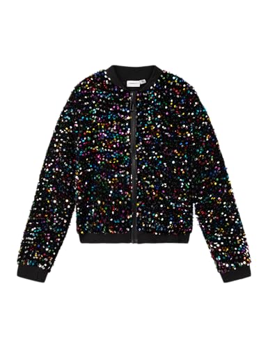 NAME IT Mädchen Nkfrunica Ls Bomber Bomberjacke, Black/Detail:Multi, 116 NAME IT Mädchen Nkfrunica Ls Bomber Bomberjacke, Black/Detail:Multi, 116 von NAME IT