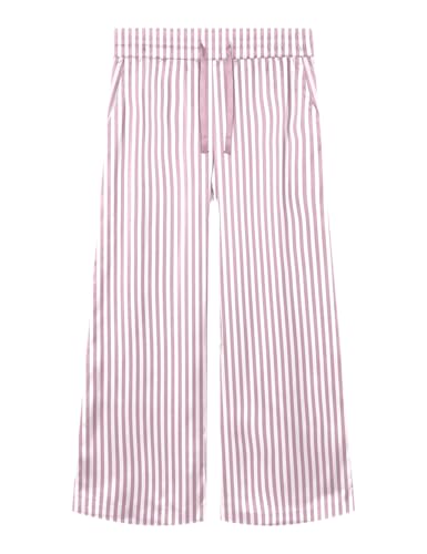 NAME IT Mädchen Nkfruth Py Wide Pant Box Stoffhose, Corsage/Stripes:Bright White, 128 EU von NAME IT
