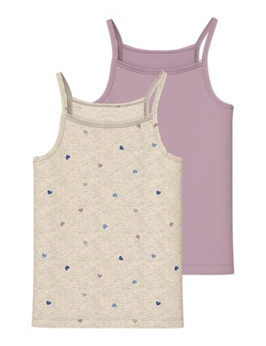 NAME IT Mädchen Nkfstrap Top 2P Hearts Noos, Peyote Melange, Numeric_158 von NAME IT